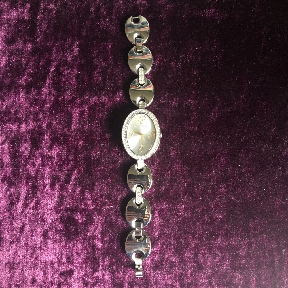 Marc Ecko Silver Rhinestone Watch
